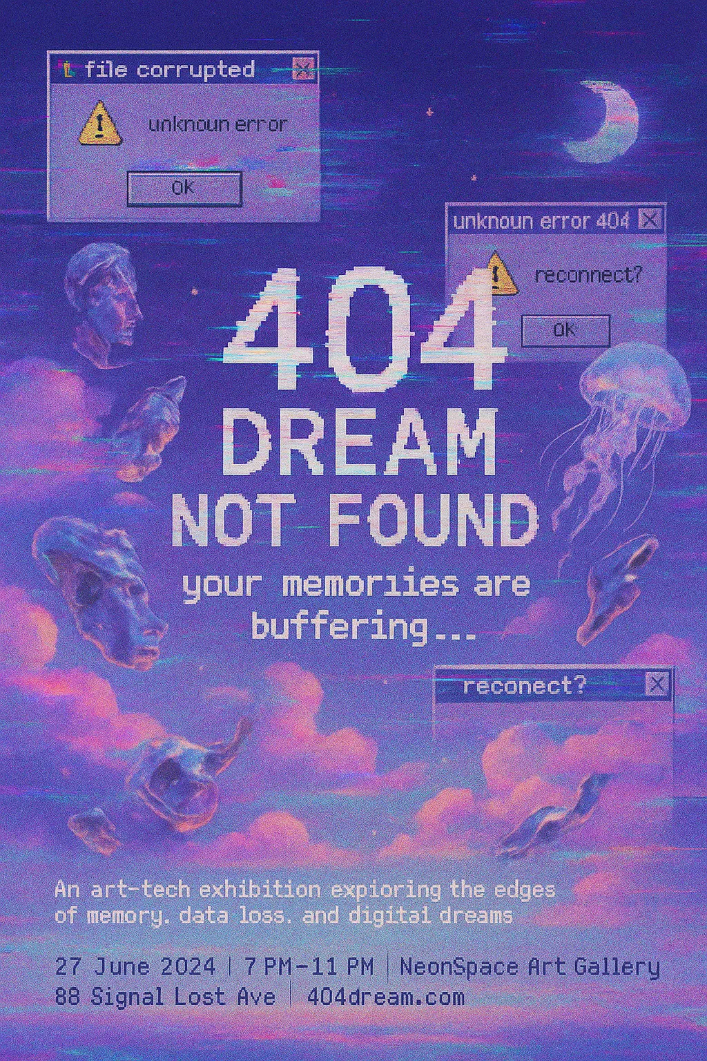 404 Dream Not Found Poster Design