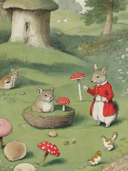 Hand-Drawn,Kids' Illustration,Girl,LoRA,SD v2.1