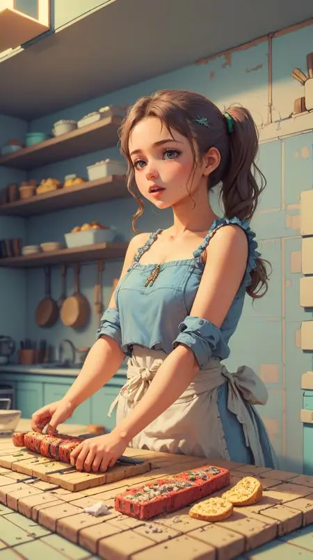 CGI style,Anime Style,Girl,LoRA,SD 1.5