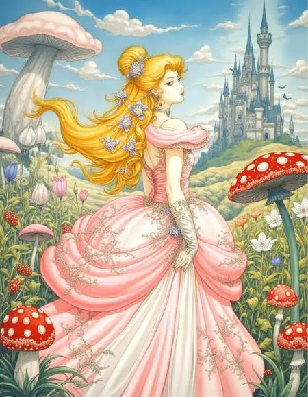 Traditional Painting Media,Girl,Style Boost,LoRA,FLUX.1