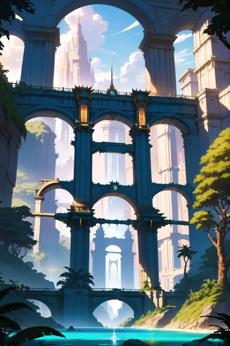 Anime,Landscape,LoRA,SDXL