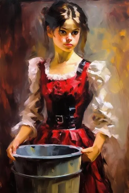 Classic Painting,Traditional Painting Media,Girl,LoRA,SDXL
