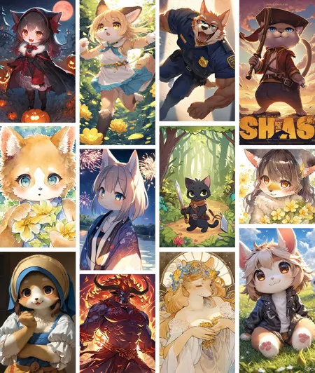 Anime,CGI style,Animal,Checkpoint,SDXL