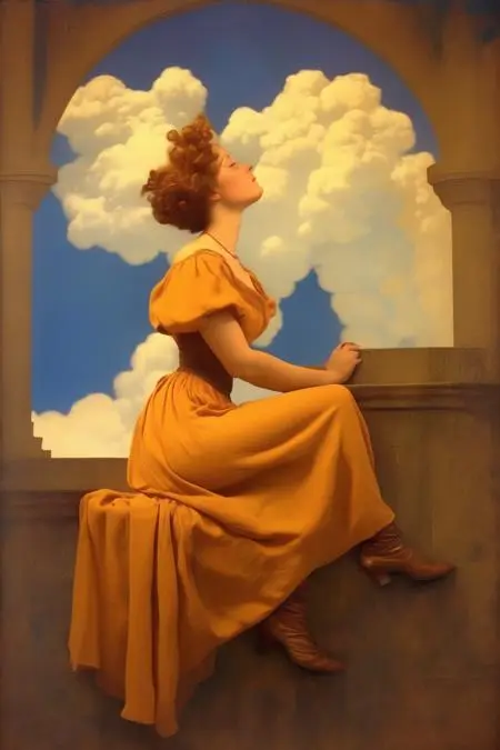 Classic Painting,Traditional Painting Media,Girl,LoRA,SDXL