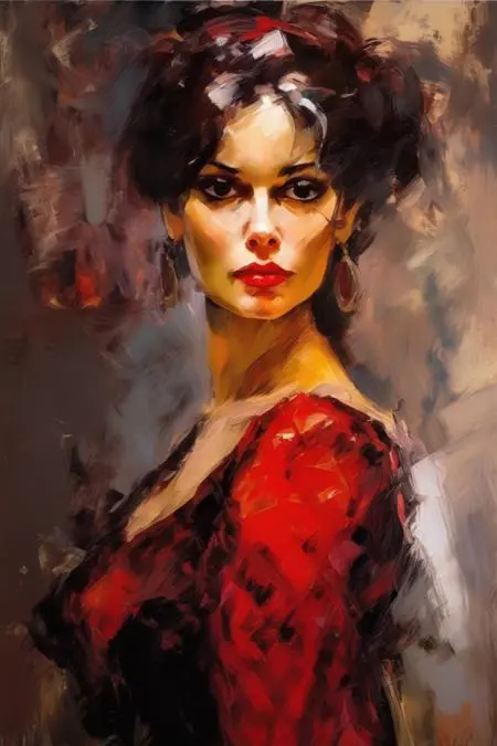 Classic Painting,Traditional Painting Media,Girl,LoRA,SDXL