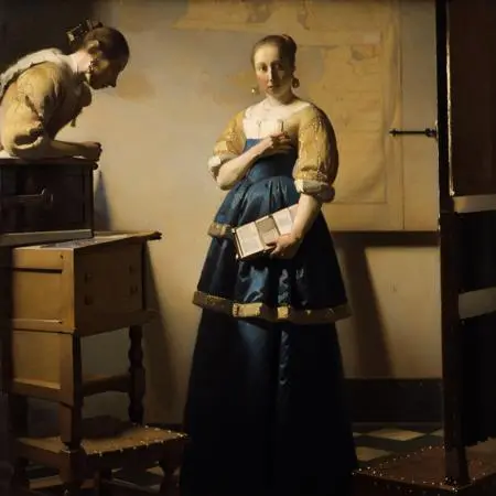 Classic Painting,Traditional Painting Media,Girl,LoRA,SD 1.5