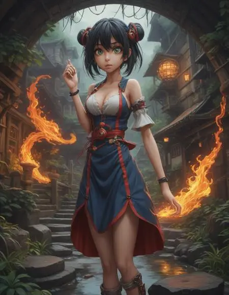 CGI style,Anime Style,Girl,LoRA,SDXL