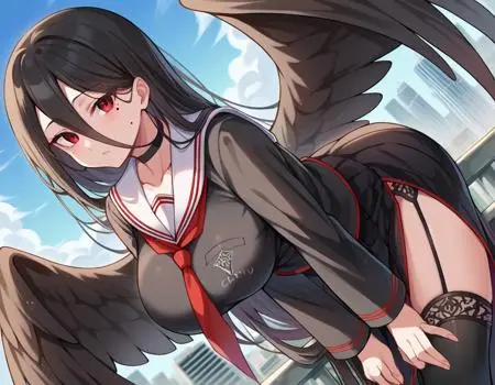 Anime Style,Girl,Physical/Facial feature,LoRA,Pony