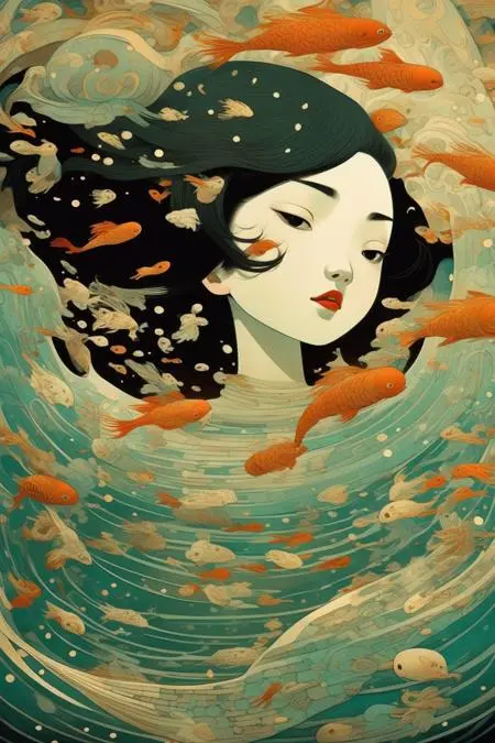 Flat,Chinese Style,Traditional Painting Media,Other,SDXL