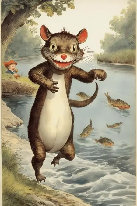 Hand-Drawn,Kids' Illustration,Girl,LoRA,SDXL