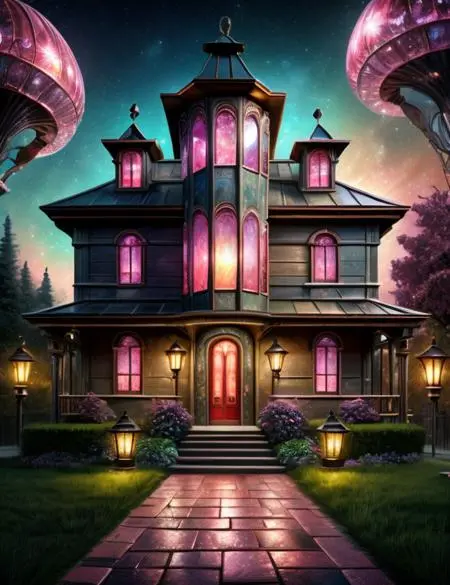 CGI style,Anime Style,Building,LoRA,SD 1.5