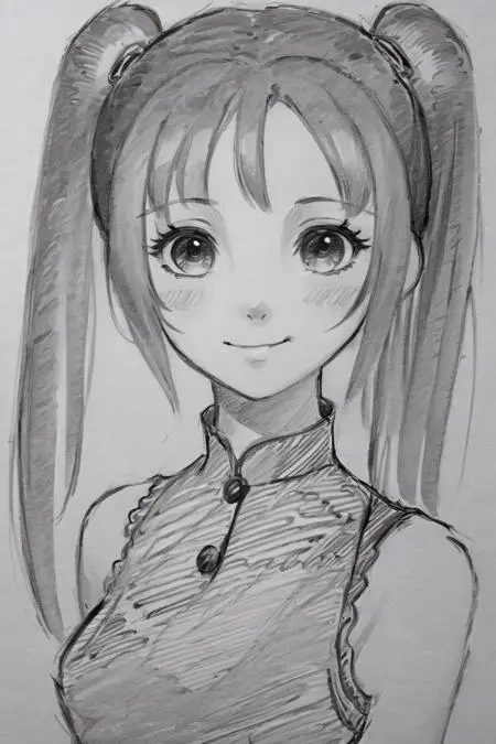 Anime Style,Hand-Drawn,Girl,LoRA,SDXL