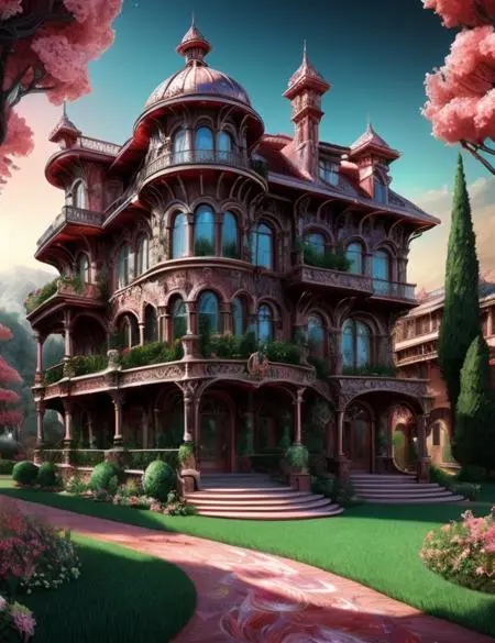 CGI style,Anime Style,Building,LoRA,SD 1.5