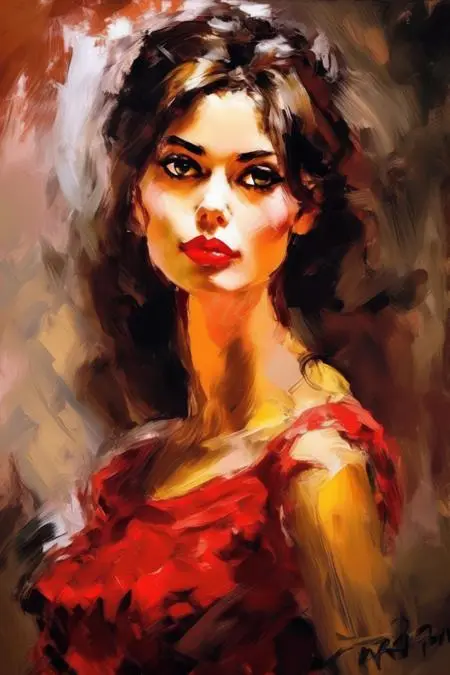 Classic Painting,Traditional Painting Media,Girl,LoRA,SDXL