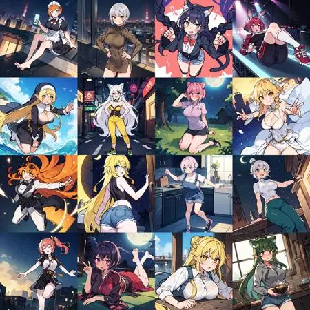 Anime,Anime Character,Girl,Wildcards,SD 1.5