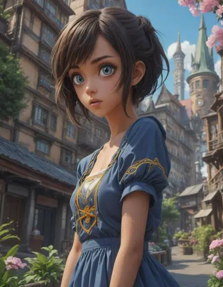 CGI style,Anime Style,Girl,LoRA,SDXL