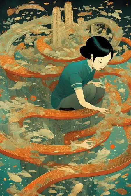 Flat,Chinese Style,Traditional Painting Media,Other,SDXL