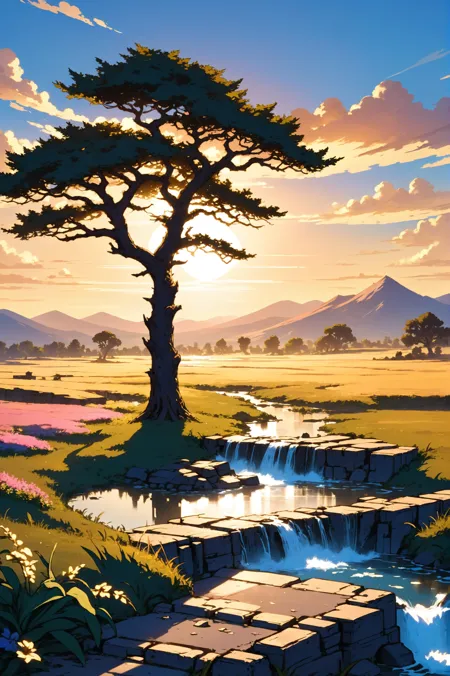 Anime,Landscape,LoRA,SDXL