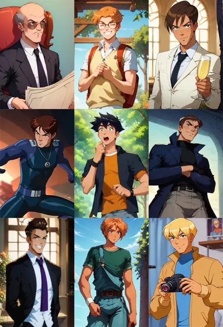 Anime,Anime Style,Boy,LoRA,Pony