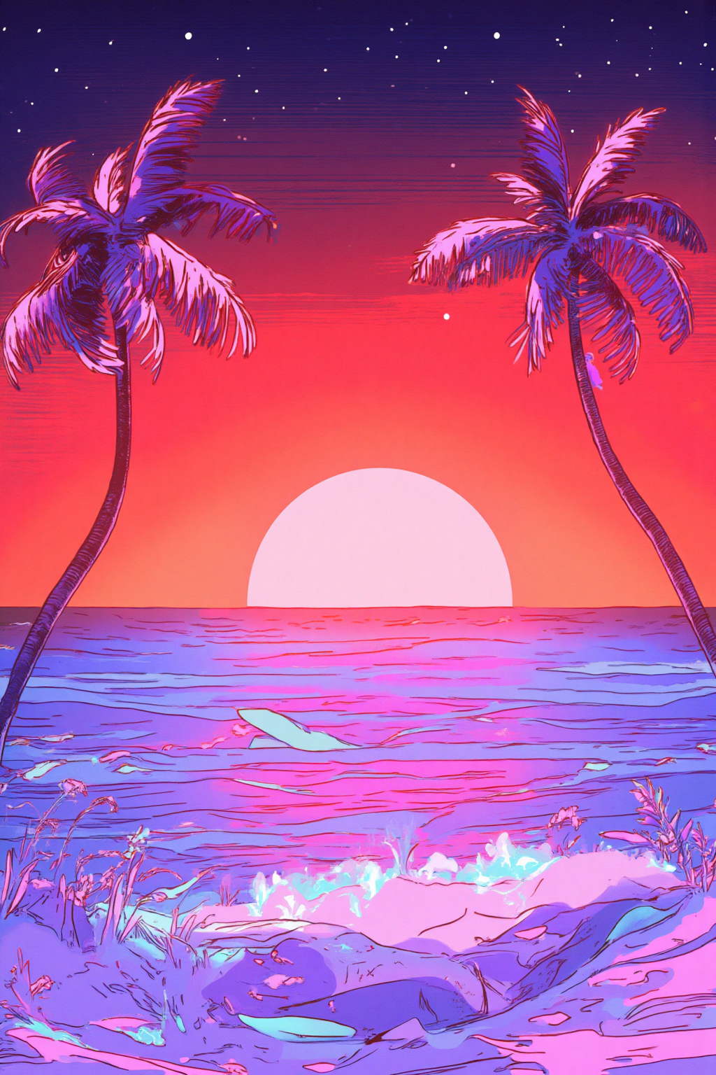 Vaporwave_8, 90s retro style_8,90年代复古风 The wind is blowing 1plus
