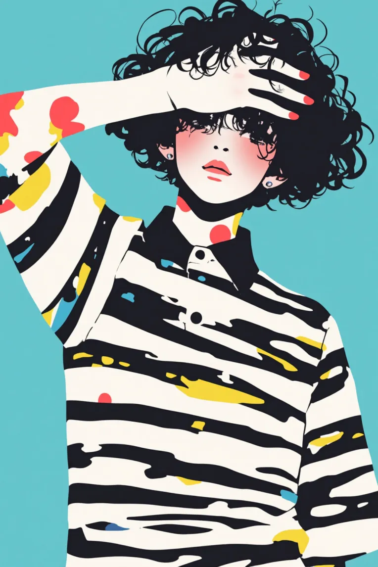 Flat Illustration,Girl,Style Boost,LoRA,FLUX.1