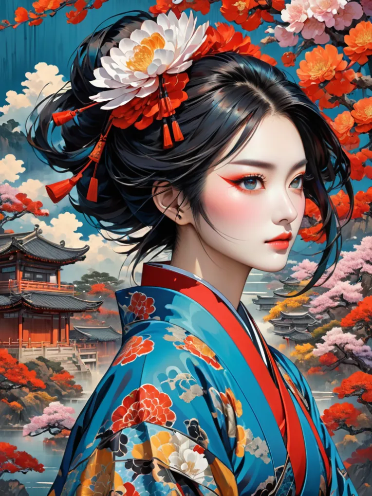 Traditional Painting Media,Girl,Style Boost,LoRA,SDXL