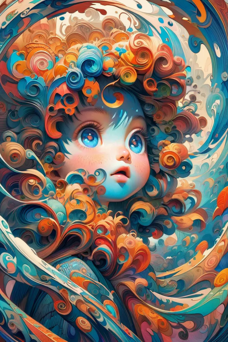 Traditional Painting Media,Girl,Style Boost,LoRA,SDXL