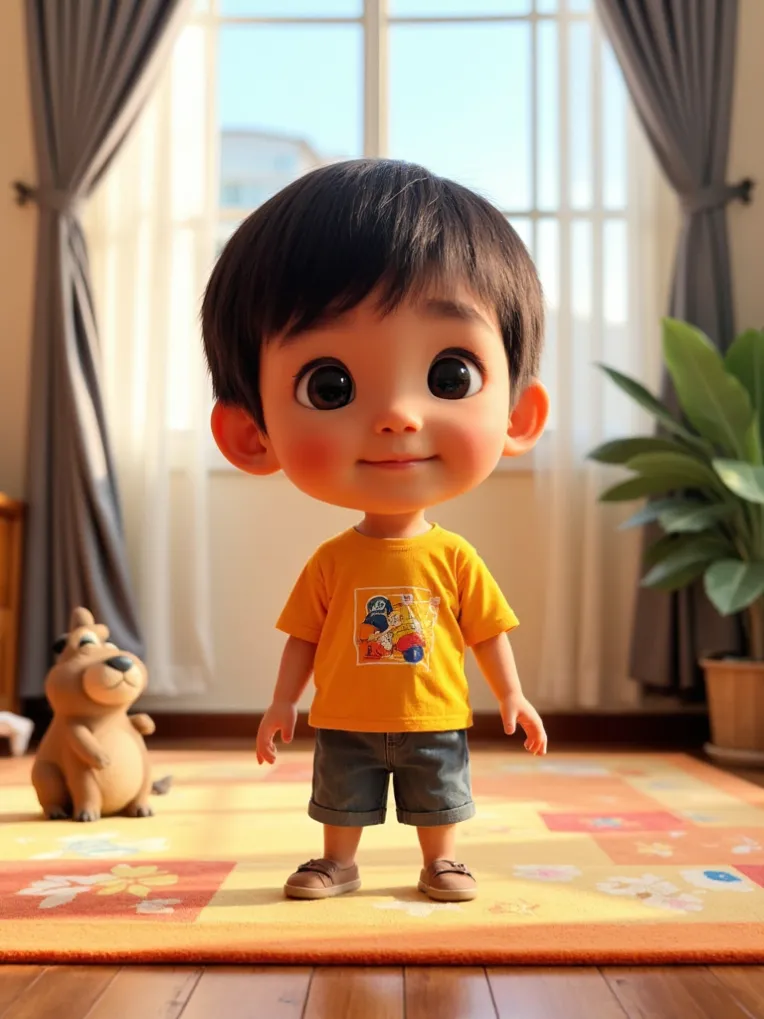 Cartoon style,Boy,Physical/Facial feature,LoRA,FLUX.1