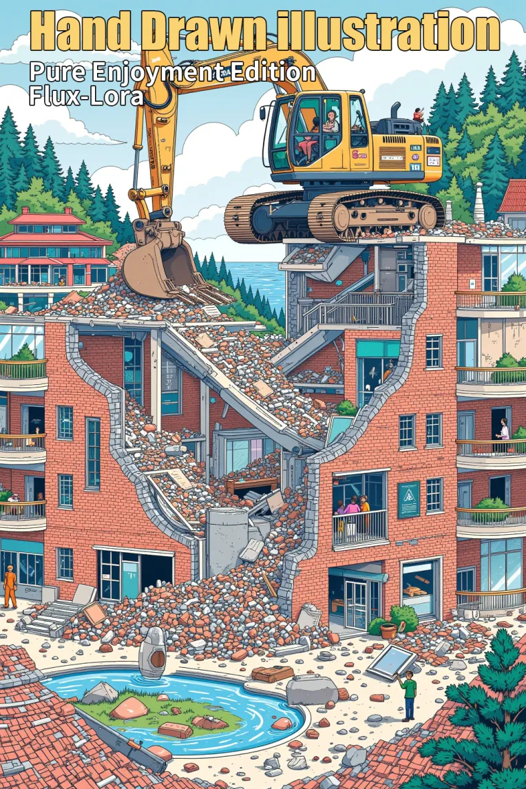 Traditional Painting Media,Building,Style Boost,LoRA,FLUX.1