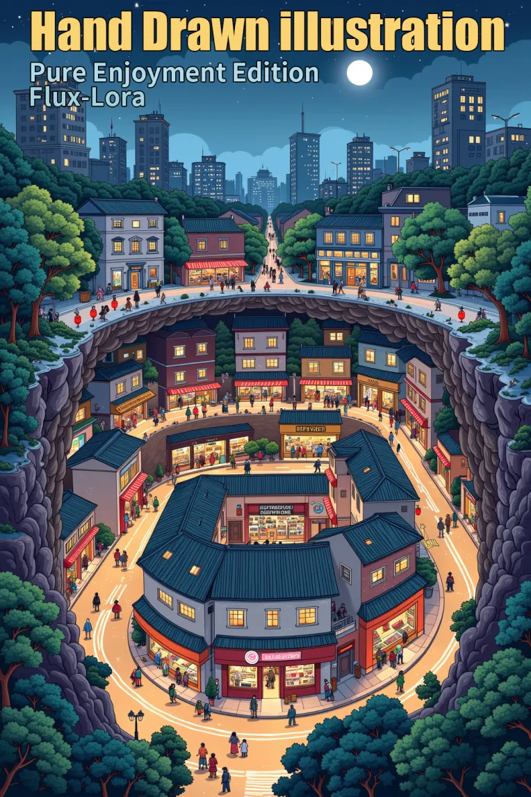 Traditional Painting Media,Building,Style Boost,LoRA,FLUX.1