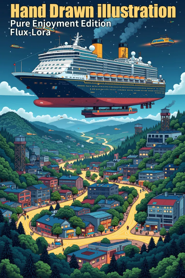 Traditional Painting Media,Building,Style Boost,LoRA,FLUX.1