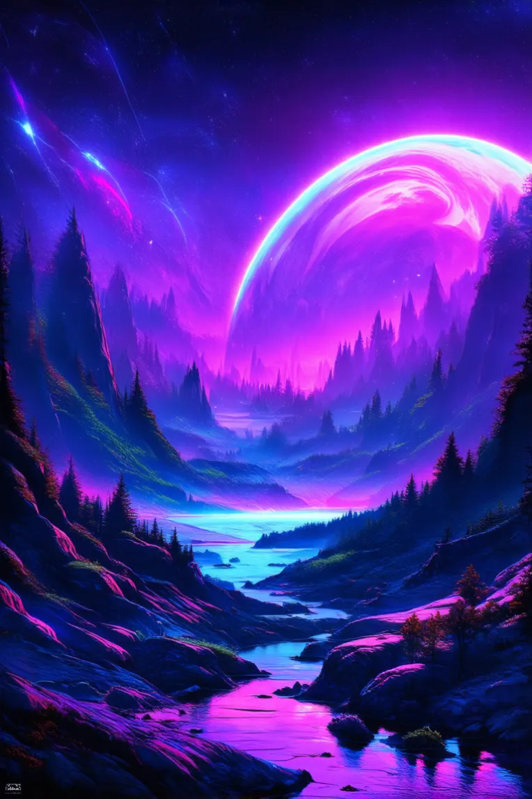 CGI style,Traditional Painting Media,Space & Scene,LoRA,SD 3