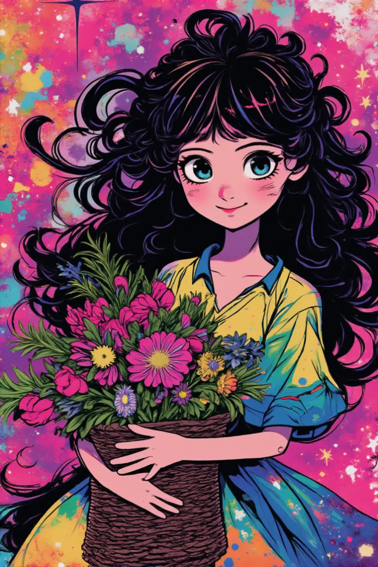 Traditional Painting Media,Girl,Style Boost,LoRA,FLUX.1