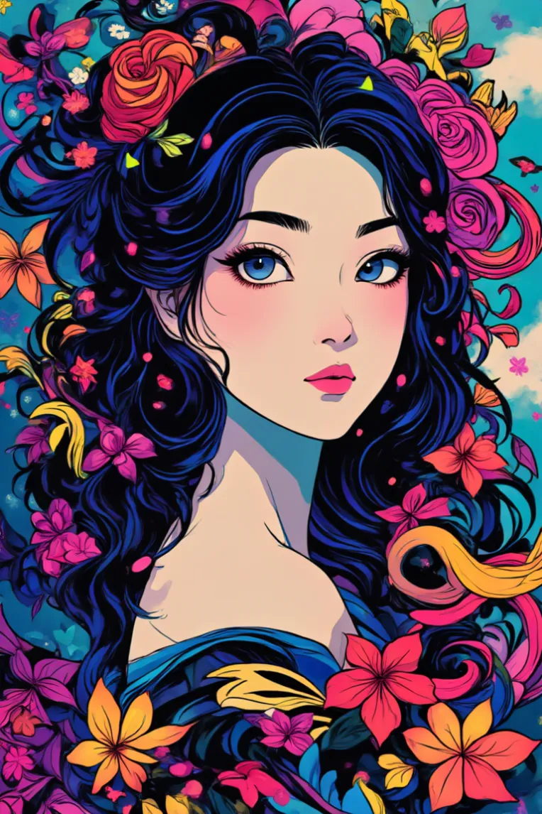 Traditional Painting Media,Girl,Style Boost,LoRA,FLUX.1