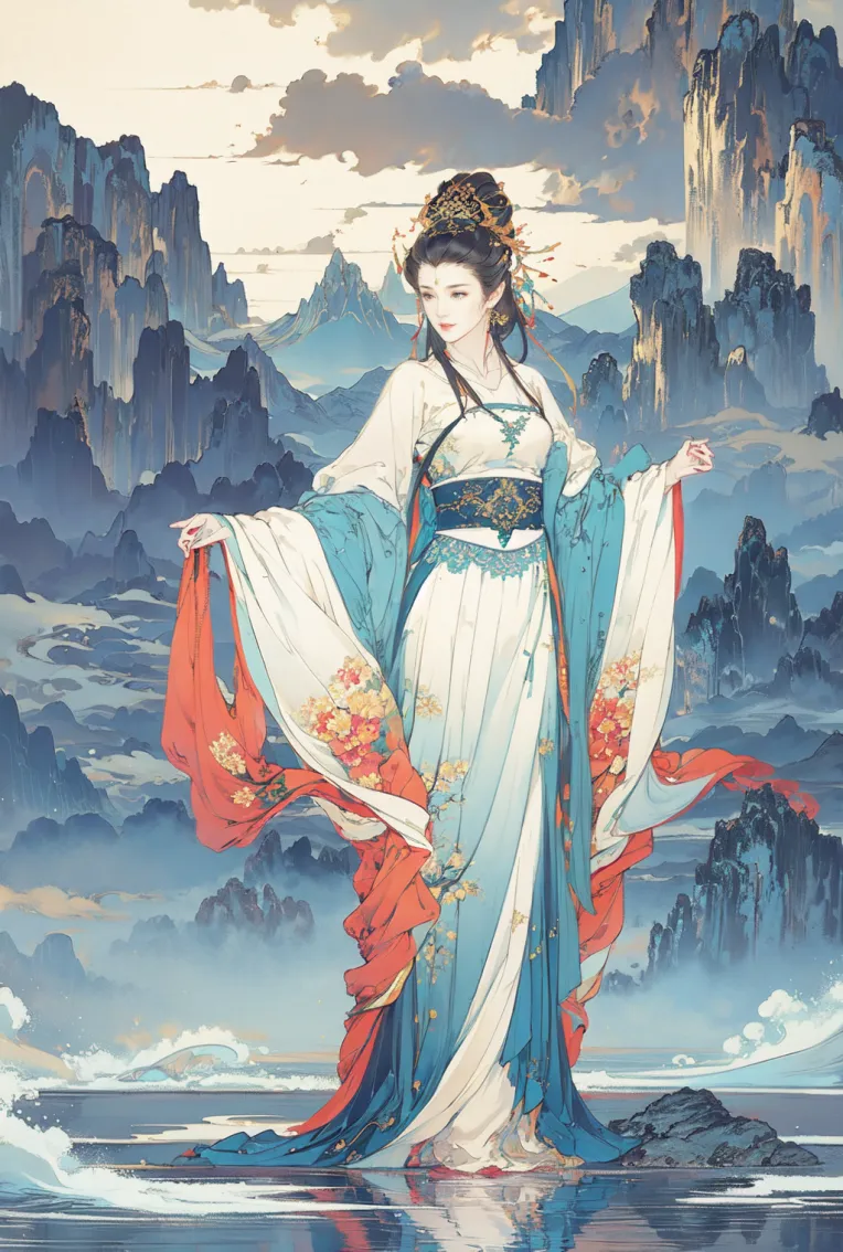 Chinese Style,Traditional Painting Media,Girl,Checkpoint,SD 1.5