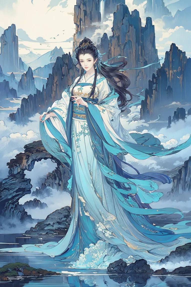 Chinese Style,Traditional Painting Media,Girl,Checkpoint,SD 1.5