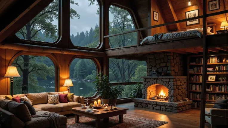 Cozy Forest Living Room-LoRA-Casanova95-Shakker