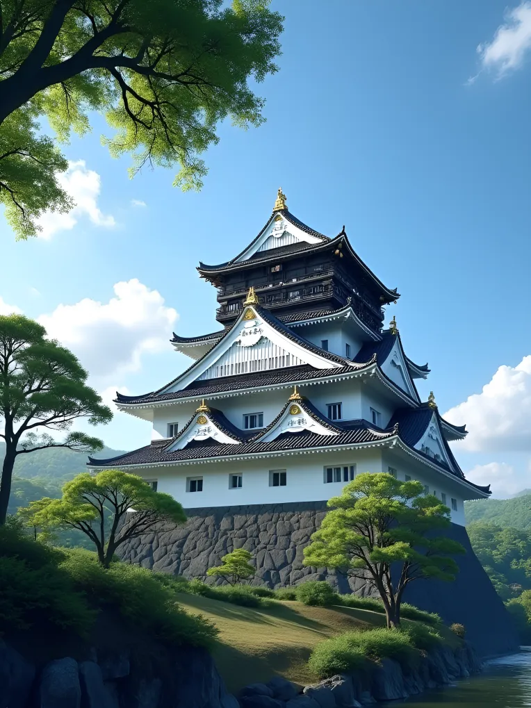 Japanese castle SD3 (Himeji castle / 姫路城)-LoRA-KimTarou-Shakker