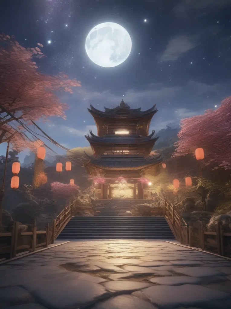 Chinese Style,Traditional Painting Media,Building,LoRA,HunyuanDiT v1.2