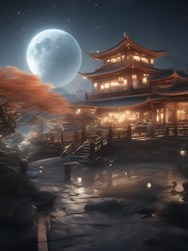 Chinese Style,Traditional Painting Media,Building,LoRA,HunyuanDiT v1.2