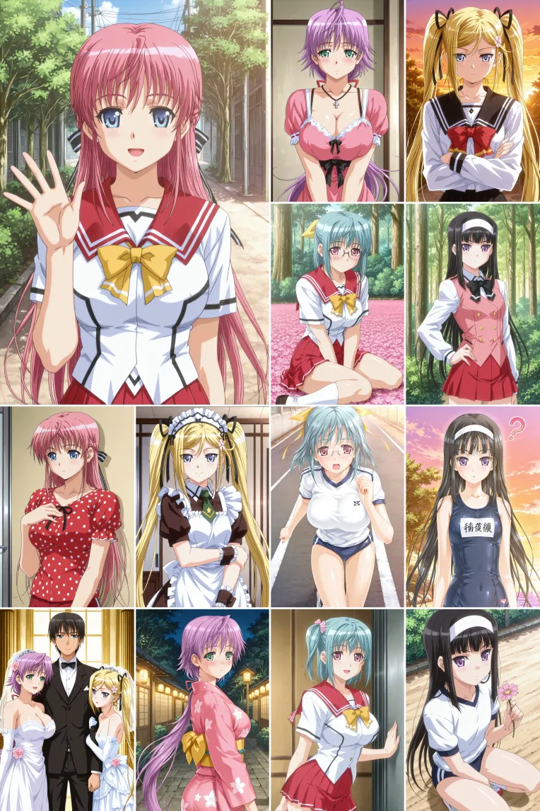 Anime Style,Hand-Drawn,Girl,LoRA,Illustrious