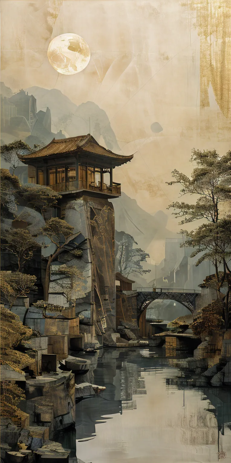 Hand-Drawn,Background asset,Building,Checkpoint,SD 1.5