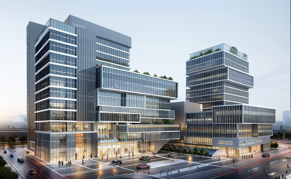 Commercial bird's-eye view - Office building view tầm cao - tầm ngang Commercial v1