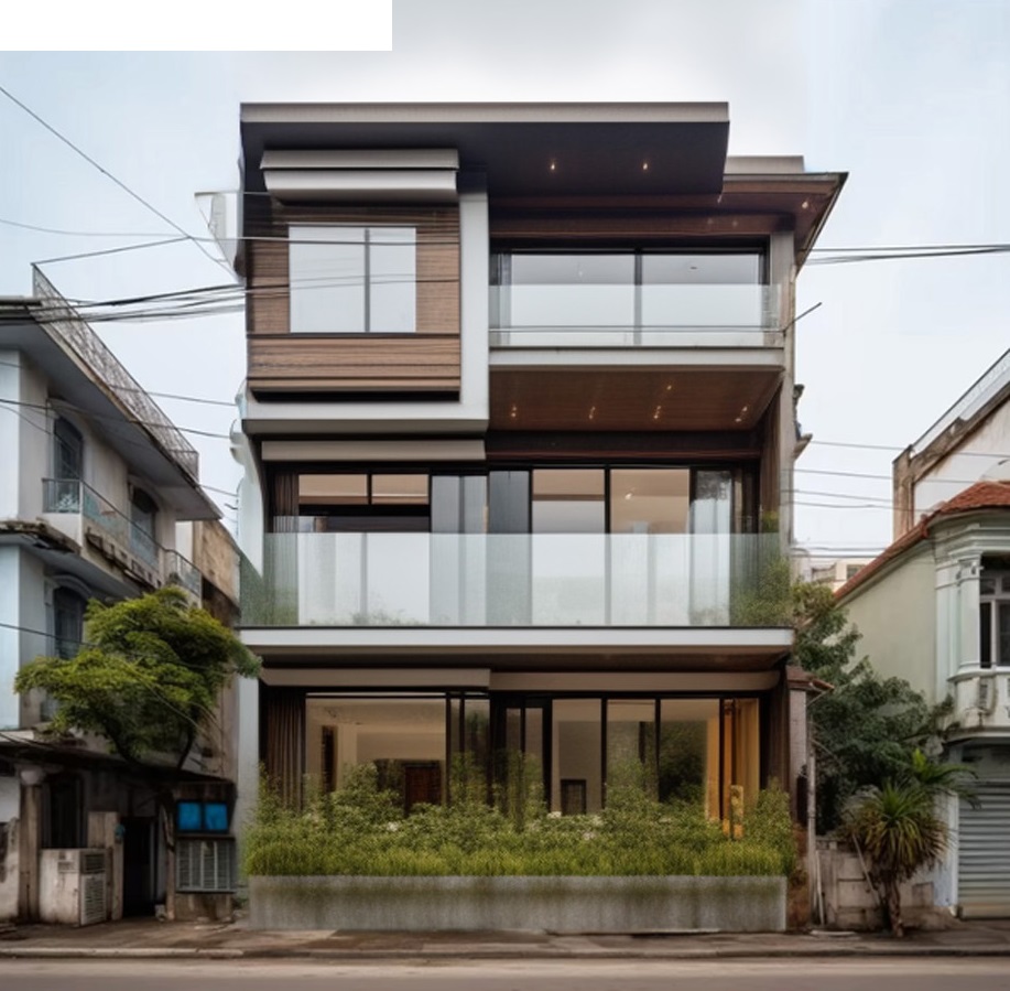 AIDVN house - nhà phố hiện đại màu xám đen - Việt Nam AIDVN nhapho v1