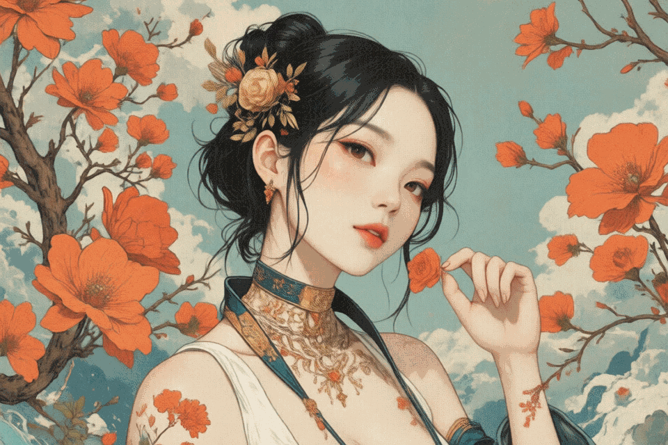 Anime Style,Girl,Workflow,