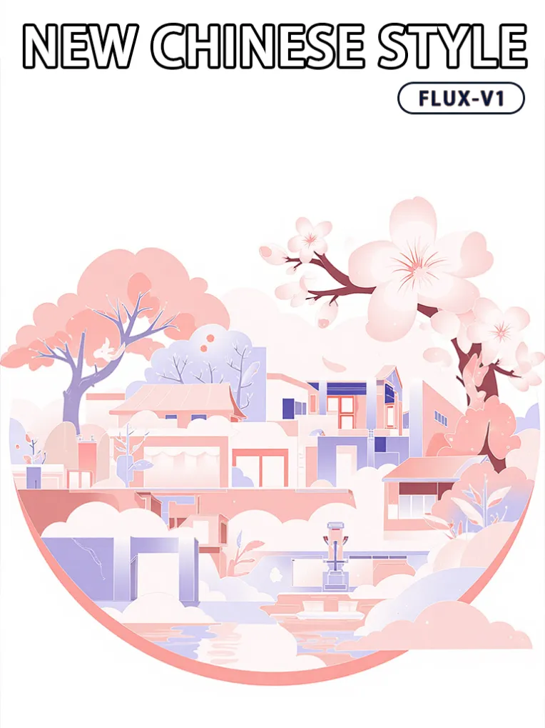 Traditional Painting Media,Building,Style Boost,LoRA,FLUX.1