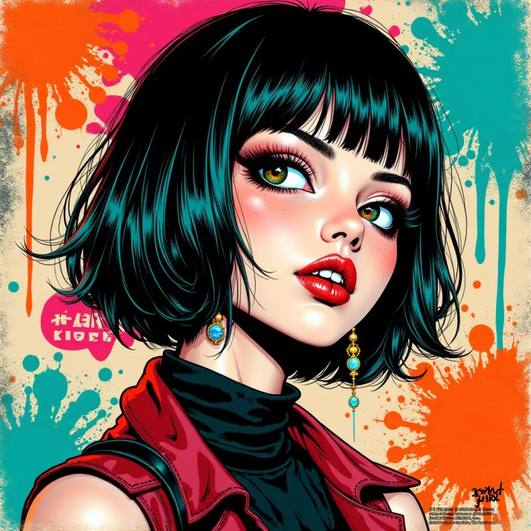 Digital Painting Media,Girl,Style Boost,LoRA,FLUX.1