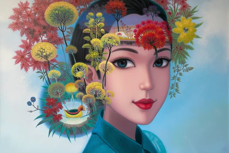 Traditional Painting Media,Girl,Style Boost,LoRA,FLUX.1