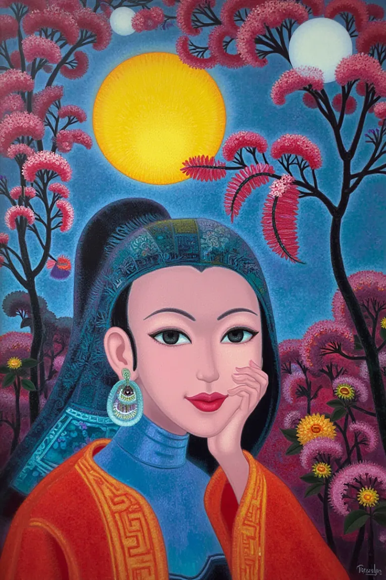 Traditional Painting Media,Girl,Style Boost,LoRA,FLUX.1