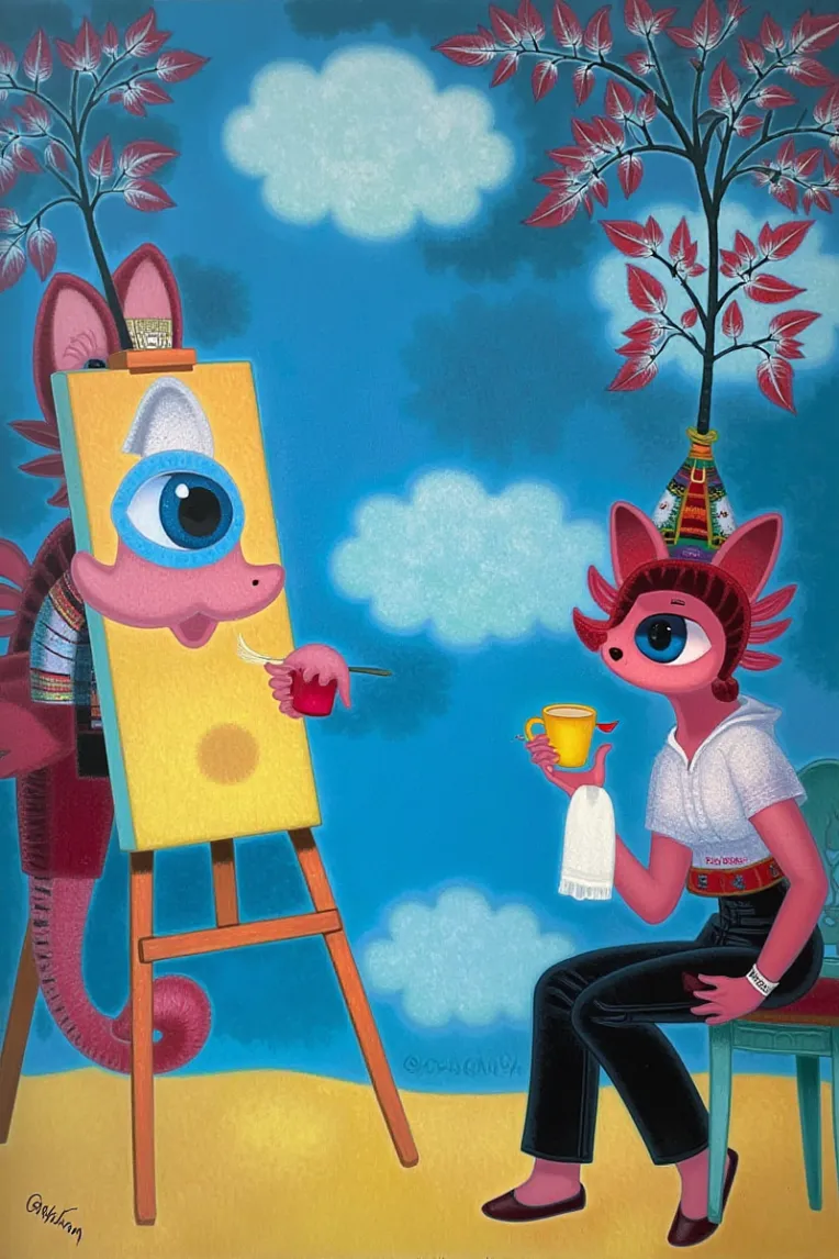 Traditional Painting Media,Girl,Style Boost,LoRA,FLUX.1